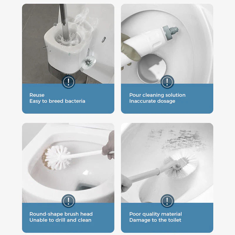 ⚡ Disposable Toilet Cleaning System – Hygienic One-Click Cleaning, No Residue Left, Easy to Use & Disposable 🧼