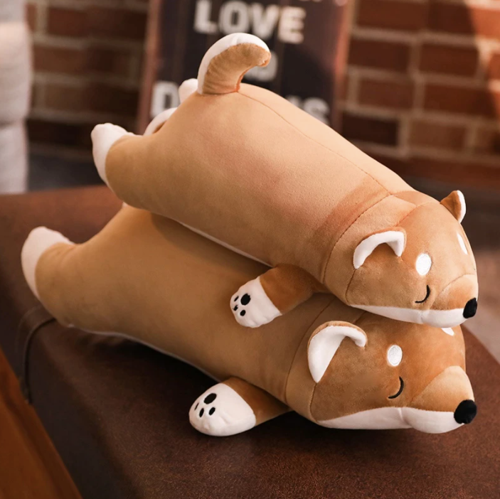 Close Eyes Shiba Inu Dog Plush Toy