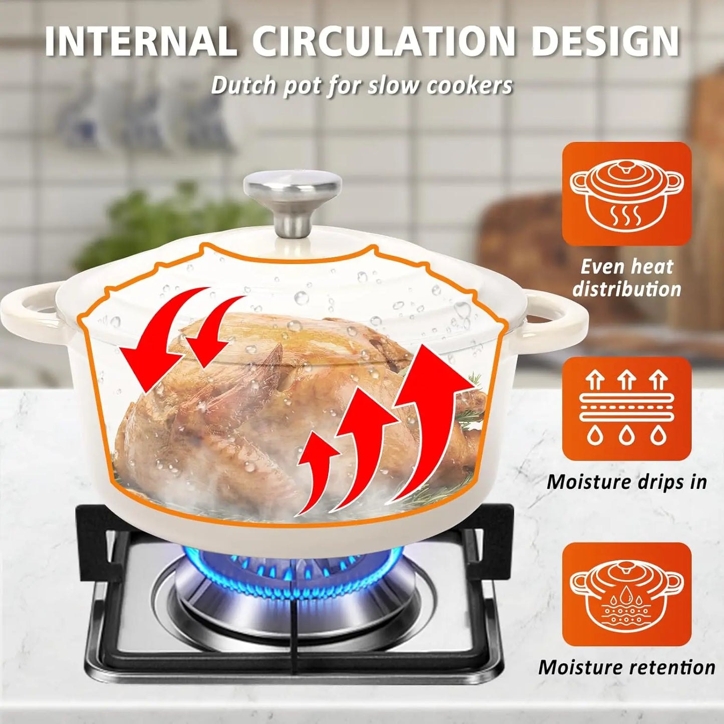 7-Piece Enameled Cast Iron Cookware Set